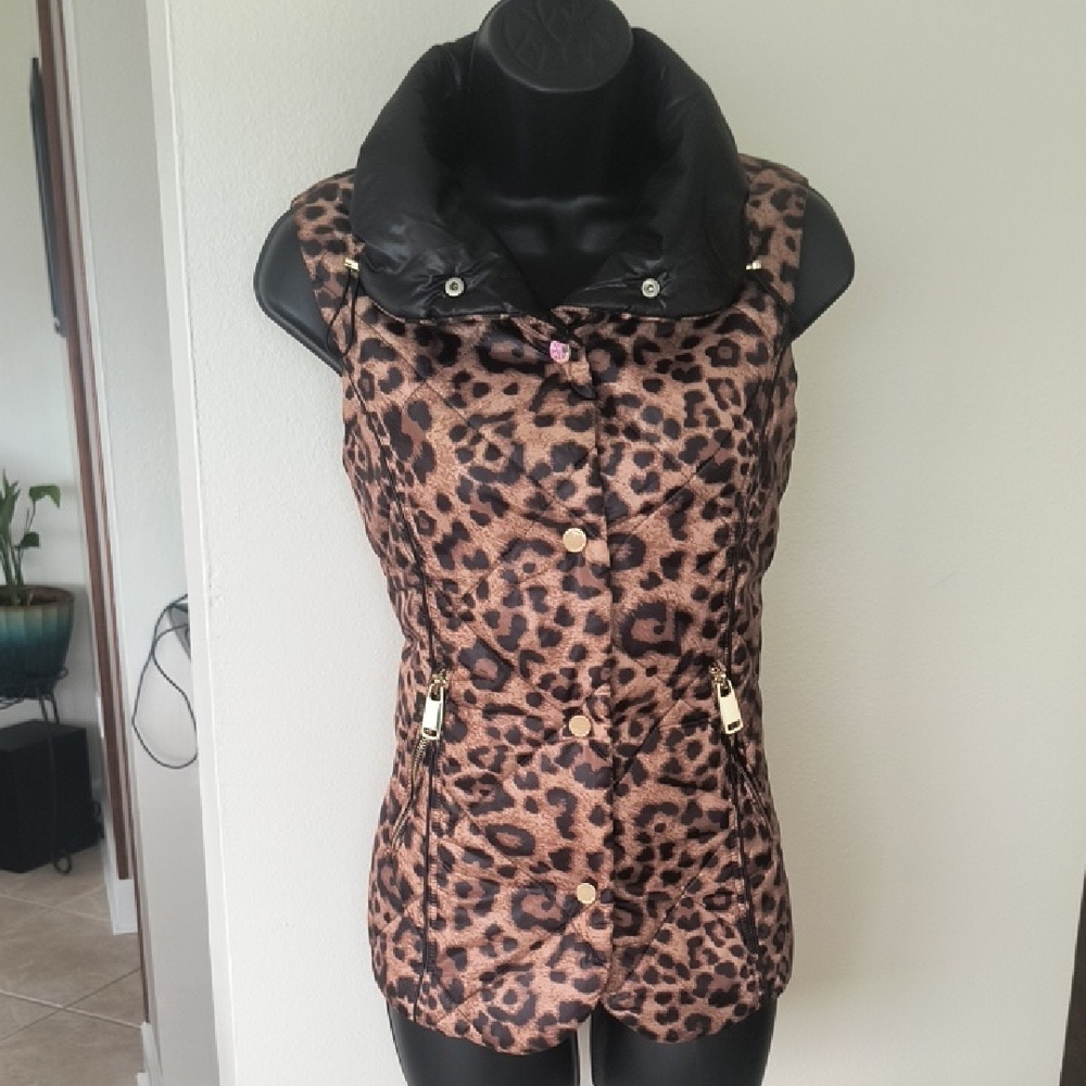 Concept K Animal Print Sleeveless Vest